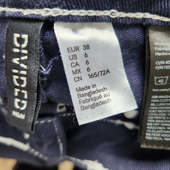 COPY - Straight Wide-leg Twill Dark Blue Pants - H&M - Picture 7 of 10